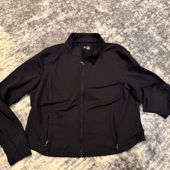 aerie Jackets & Blazers - Chic Black Zip-Up Jacket
